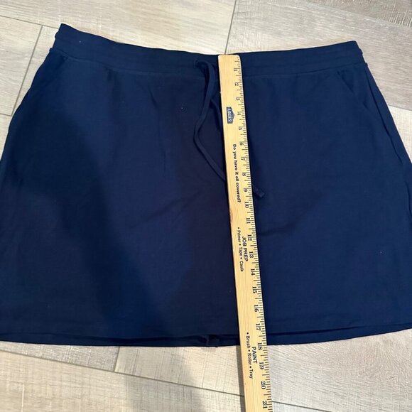 Style&Co Womens Navy Blue Cotton Blend Pull-On Skirt With Drawstring Waist Size - Picture 3 of 8